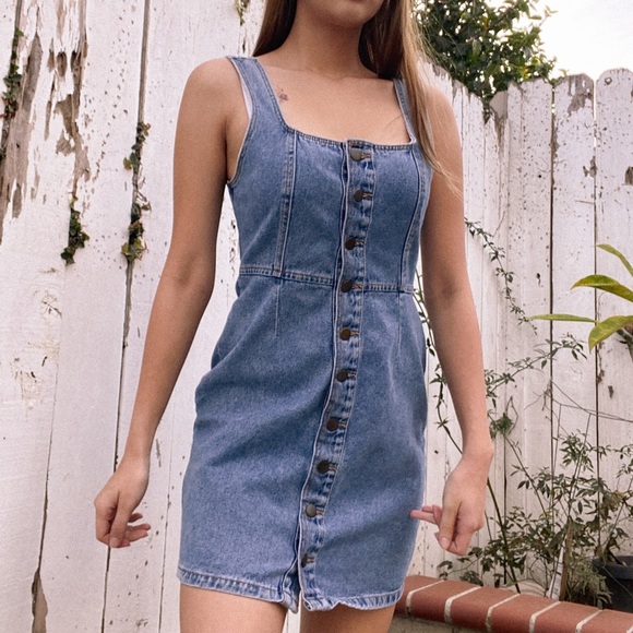 blue denim dress - Picture 1 of 2